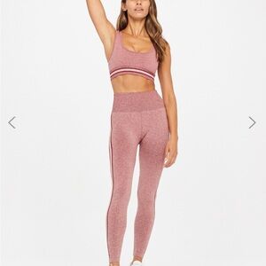 The Upside Sierra Dance Midi Pant Pink Seamless Activewear Set